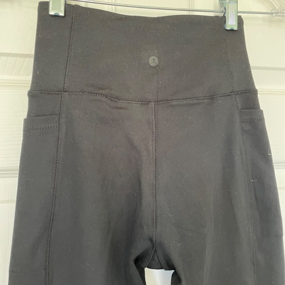 Danskin Black Straight Leg Cross Waist Athletic Yoga Pants - Size XS - Picture 3 of 4